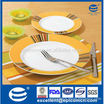10.5'' dinner plate and 6pcs 7.5'' dessert plate compose 7pcs porcelain cake set